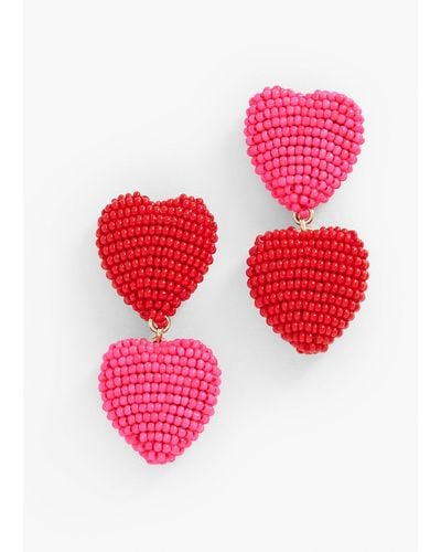 Talbots Mignonne Gavigan Heart Drop Earrings - Pink
