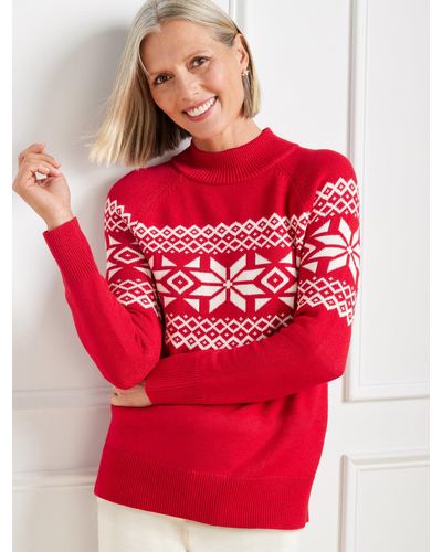 Talbots Mockneck Sweater - Red