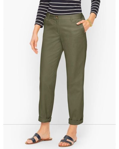 Talbots Relaxed Chinos Trousers - Green