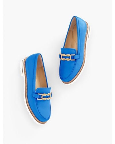 Talbots Laura Link Nappa Loafers - Blue