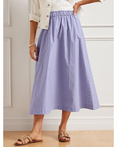 Talbots Modern Poplin Midi Skirt - Purple