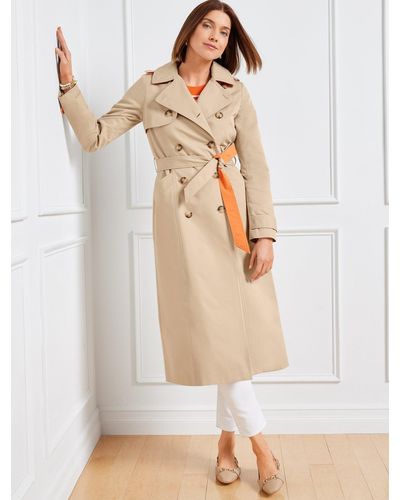 Talbots Twill Trench Coat - White