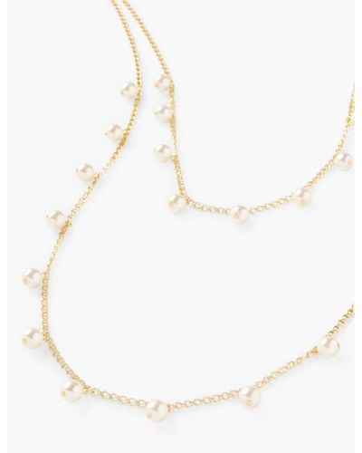 Talbots Pearl Layered Necklace - Natural