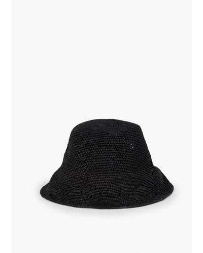 Talbots Hat Attack Chic Crochet Bucket Hat - Black