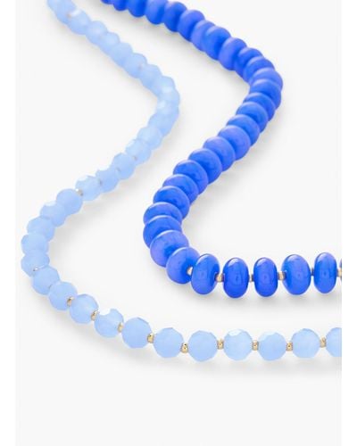 Talbots Layered Bead Necklace - Blue