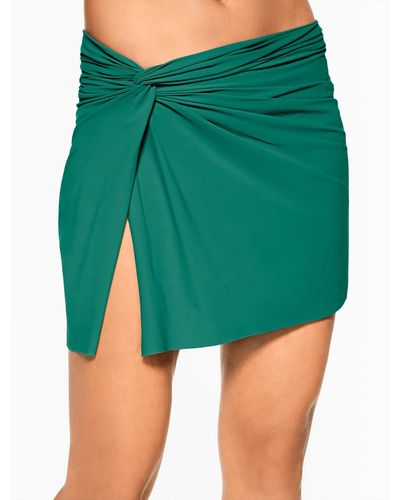 Talbots Profile By Gottex® Twist Front Cover-up Swim Skirt - Green