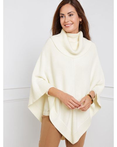 Talbots Jersey Triangle Poncho - Natural