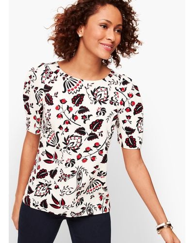 Talbots Crepe Top - Red