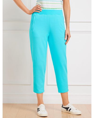 Talbots Cosy Crush Cropped Trousers - Blue