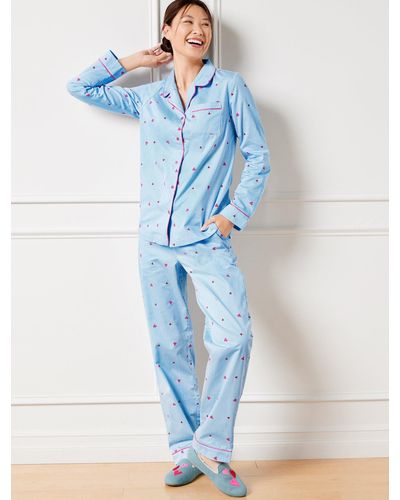 Talbots Woven Sleep Set - Blue