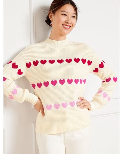 Talbots Shaker Stitch Mockneck Sweater - Natural