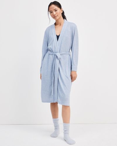 Talbots Marled Knit Robe - Blue