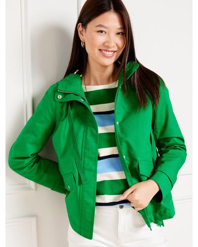 Talbots Hooded Water-resistant Coat - Green