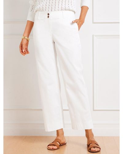 Talbots New England Crop Chinos Trousers - White
