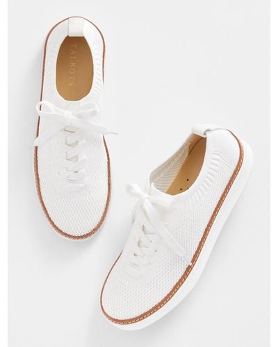 Talbots Brittany Knit Sneakers - White