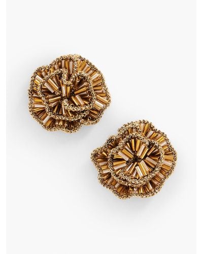 Talbots Mignonne Gavigan For Embellished Swirl Stud Earrings - Metallic