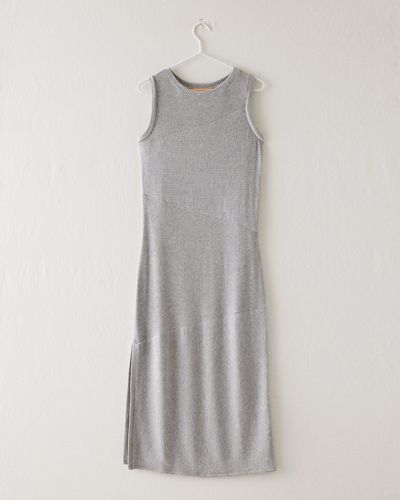 Talbots Brushed Rib Knit Dress - Grey