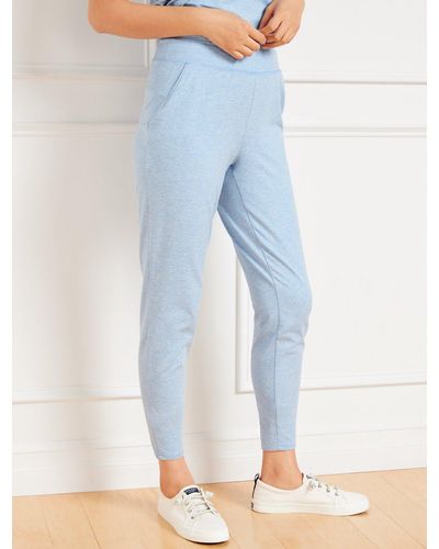 Talbots Buttery Soft Easy Knit Jogger Trousers - Blue