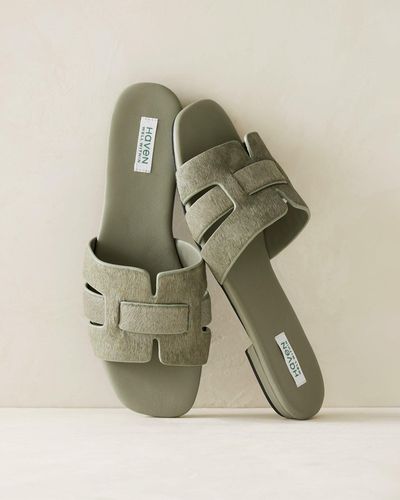 Talbots Calfhair Woven Sandals - Green