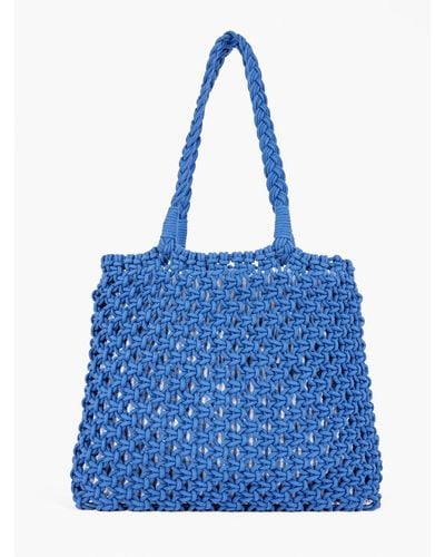 Talbots Knotted Cord Tote - Blue