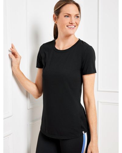 Talbots Supersoft Jersey Short Sleeve T-shirt - Black