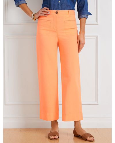 Talbots Wide Crop Pants - Orange