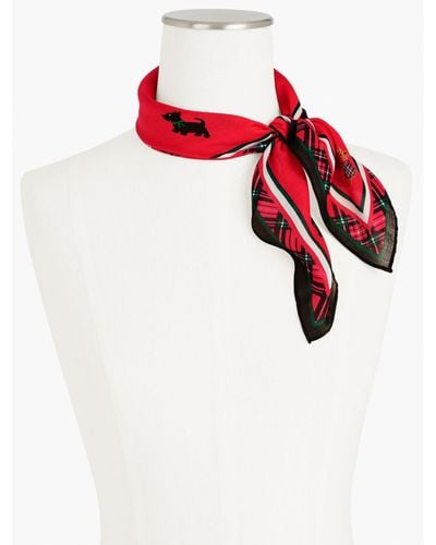 Talbots Festive Dogs Neckerchief - Red