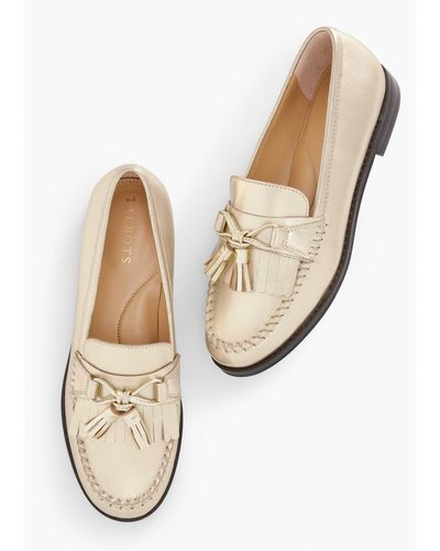 Talbots Laura Tassel Leather Loafers - Natural