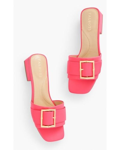 Talbots Viv Soft Nappa Slide Sandals - Pink