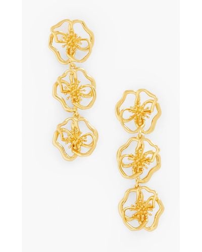 Talbots Mignonne Gavigan For Flower Earrings - Metallic