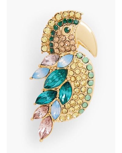 Talbots Tropical Parrot Brooch - White
