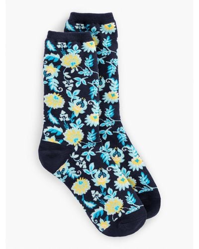 Talbots Flourish Trouser Socks - Blue