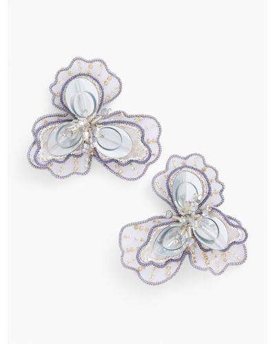 Talbots Mignonne Gavigan Embellished Poppy Stud Earrings - Metallic