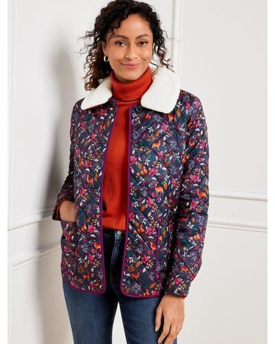 Talbots Quilted Bomber Jacket - Red