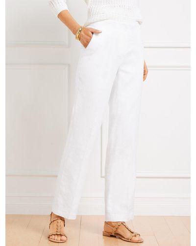 Talbots Linen Southampton Trousers - White