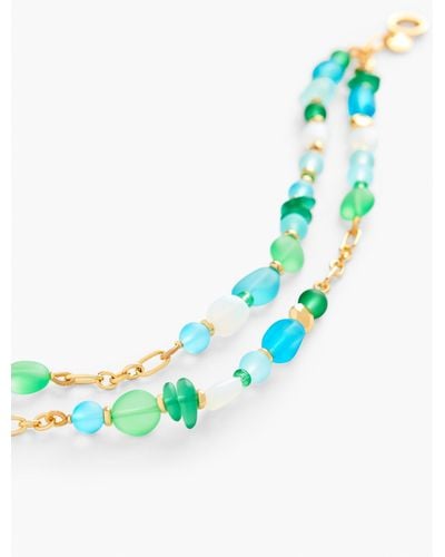 Talbots Multi Sea Glass Necklace - Blue