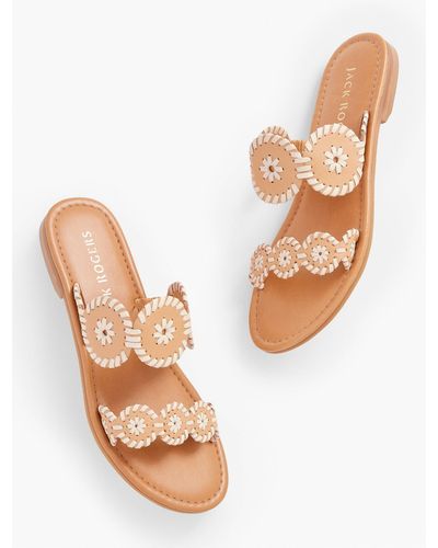 Jack Rogers Lauren Ii Leather Sandals - Natural