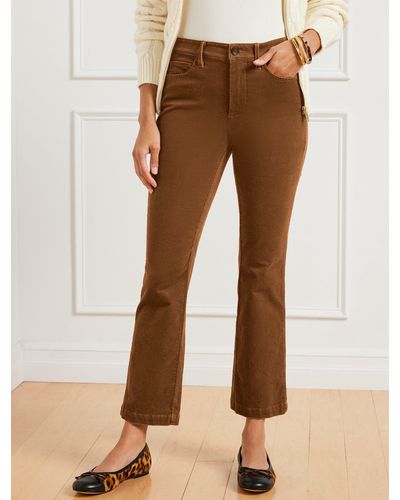 Talbots Stretch Corduroy Demi Boot Trousers - Brown