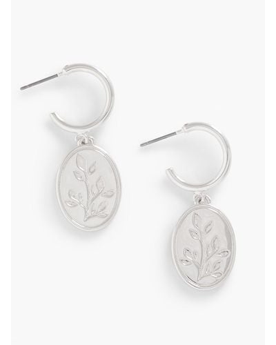 Talbots Coffee To Cocktails Drop Earrings - White