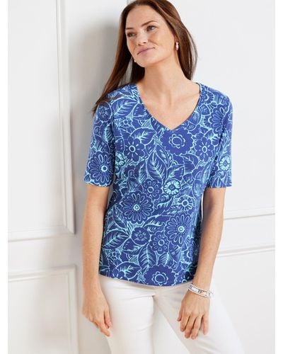 Talbots V-neck T-shirt - Blue