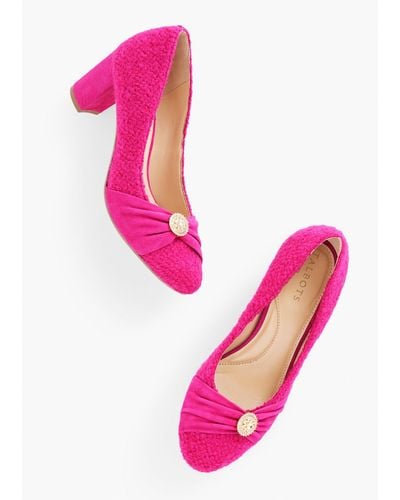 Talbots Ellery Block Heel Court Shoes - Pink