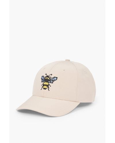 Talbots Honey Bee Needlepoint Baseball Cap - Natural