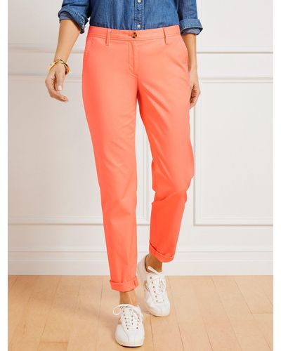 Talbots Relaxed Chinos Trousers - Orange