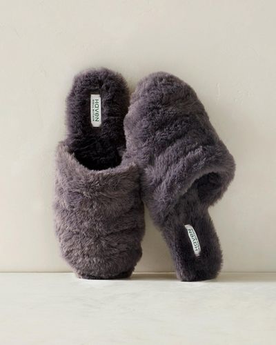 Talbots Faux Fur Channel Slippers - Multicolour