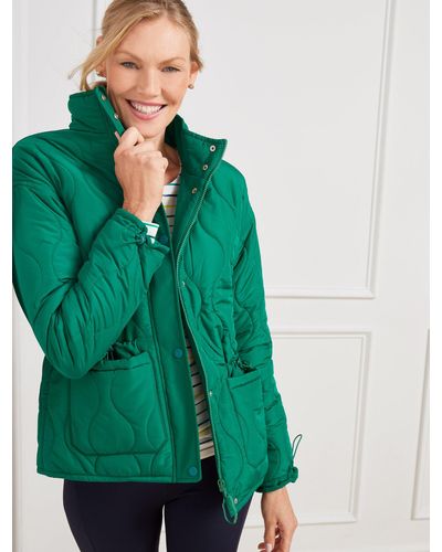 Talbots Patch Pocket Quilted Jacket - Green