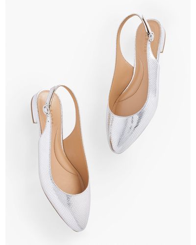 Talbots Edison Nappa Slingback Flats - White