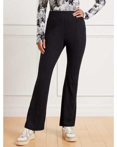 Talbots Out & About Stretch Seamed Bootcut Trousers - Black