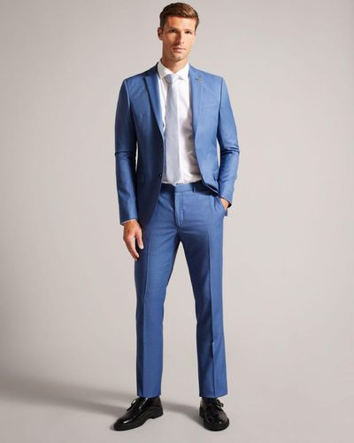 Ted Baker Wool Suit Pants - Blue
