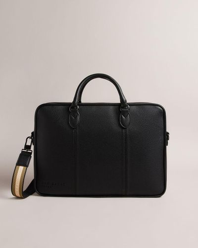 Ted Baker Faux Leather Document Bag - Black