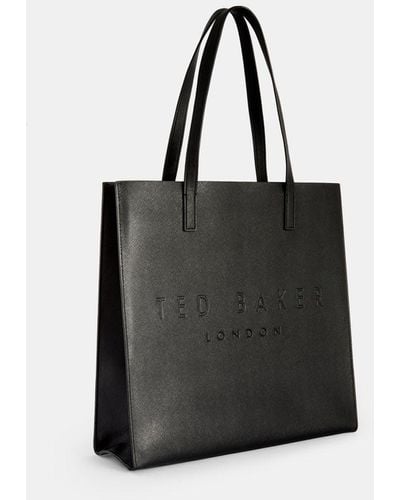 Ted Baker seacon crosshatch small icon bag in Black